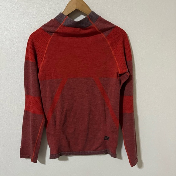 CEP Ski Touring Base Shirt Red Wool Cashmere Blend Long Sleeve Base Layer NWT-L - Picture 3 of 15